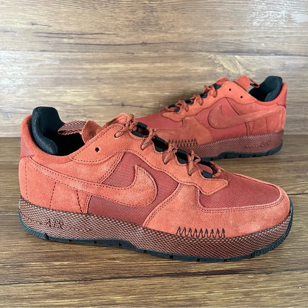 Nike Air Force 1 Wild Low ‘Rugged Orange’ Women’s Size 9.5 Sneakers Shoes - Picture 1 of 11